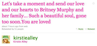 Illustration for article titled Celebs Continue To Mourn Brittany Murphy; Moby's Neighbors Smoke Crack
